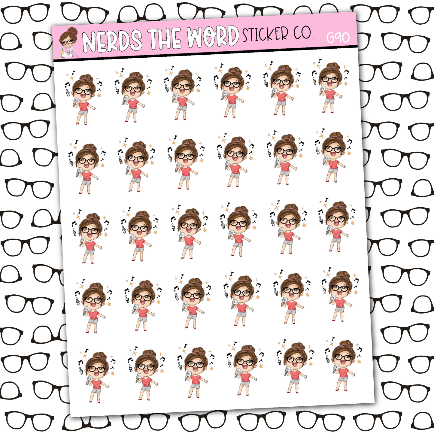 Nora Karaoke Sticker Sheet