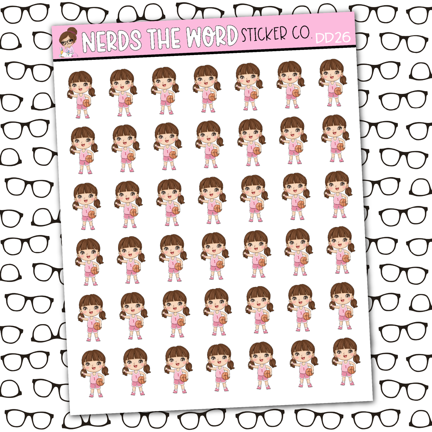 DeeDee Basketball Sticker Sheet