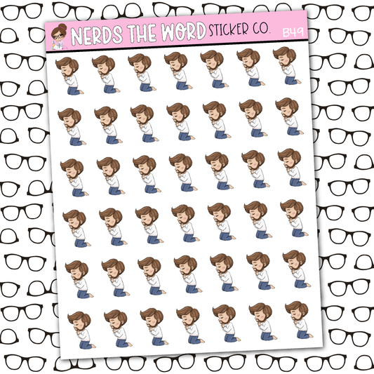 Bill Praying Sticker Sheet