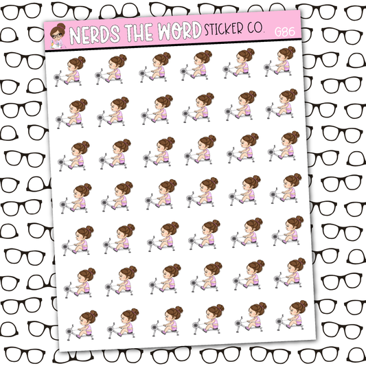 Nora Rowing Machine Sticker Sheet