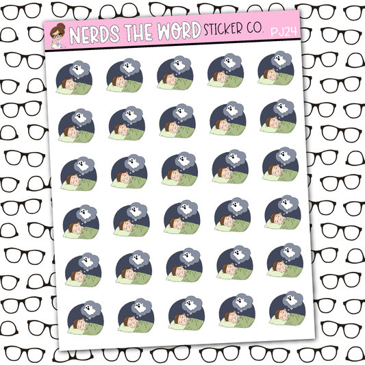 PJ Bad Dream Sticker Sheet
