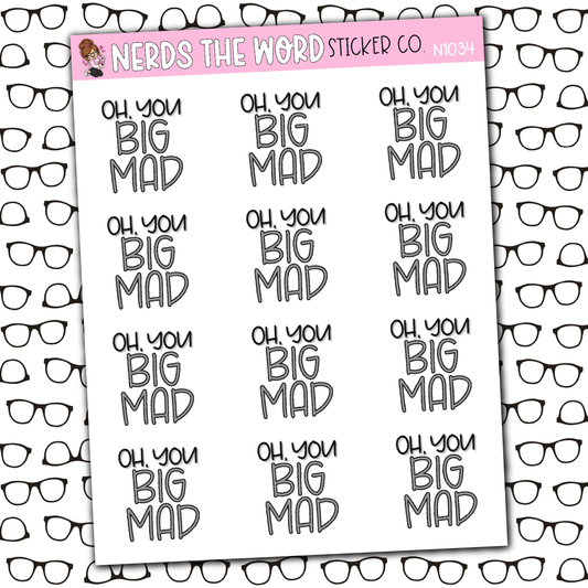 Big Mad Sticker Sheet