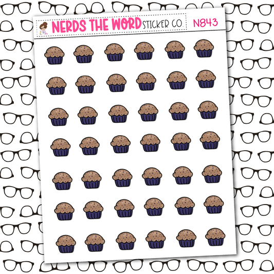 Muffin Icon Sticker Sheet