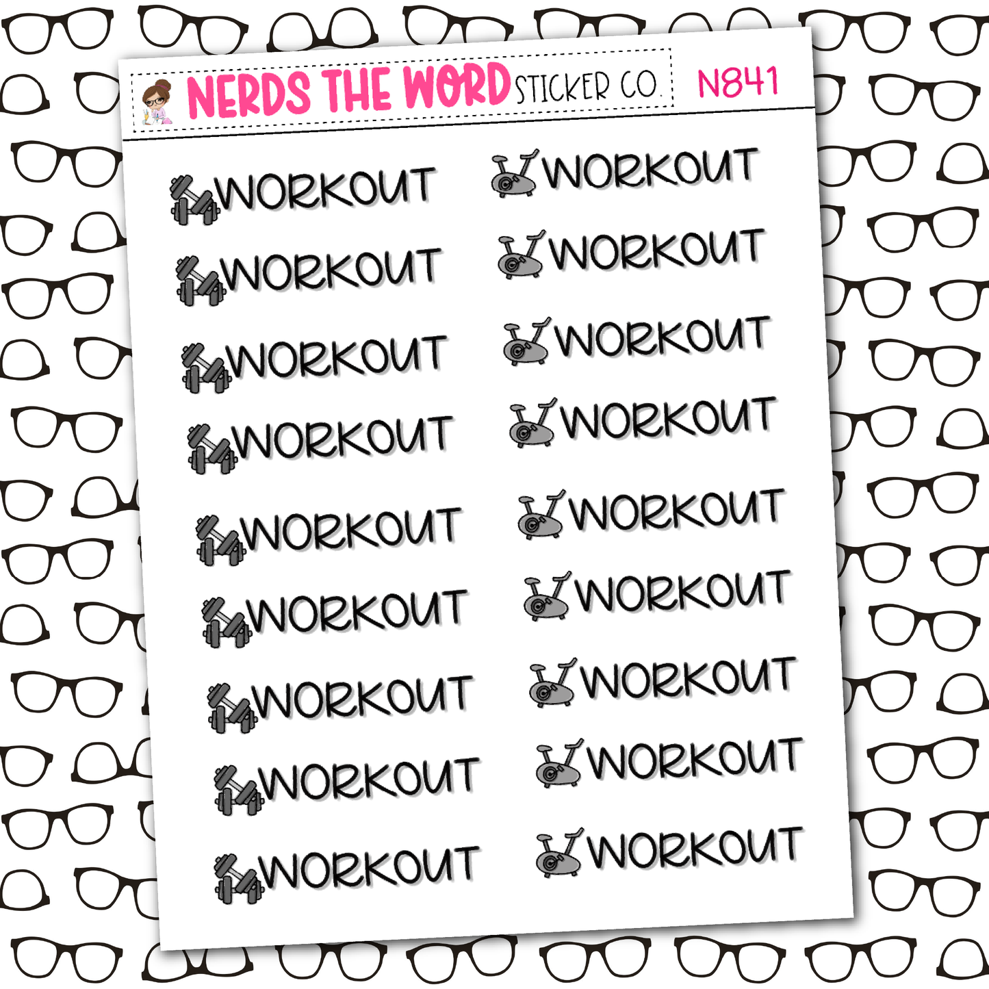 Workout Sticker Sheet