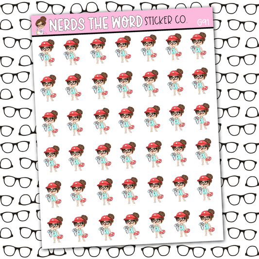 Nora Lifeguard Sticker Sheet
