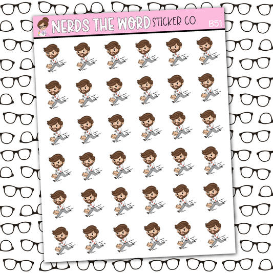 Bill Running Late Sticker Sheet