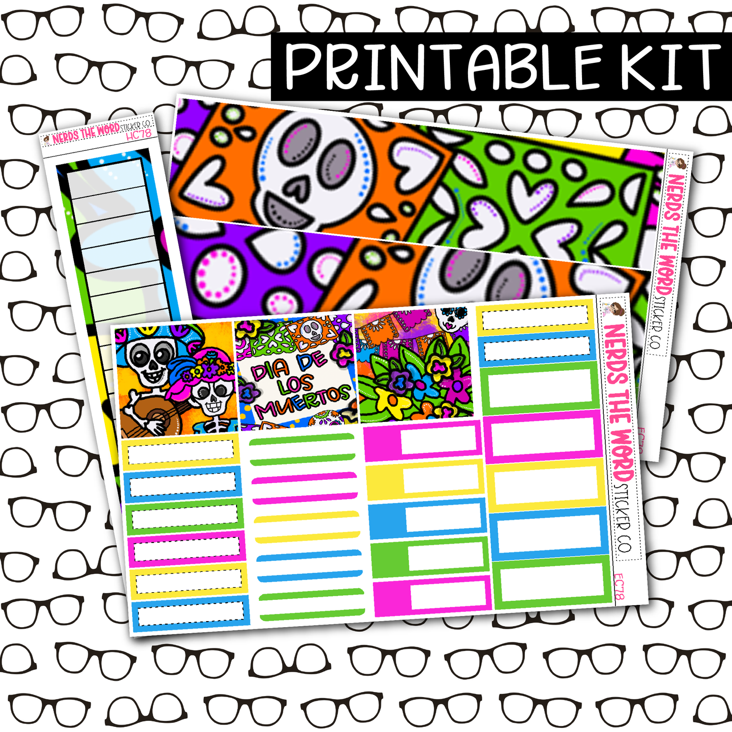 PRINTABLE Day of the Dead Monthly Kit - Choose your Size