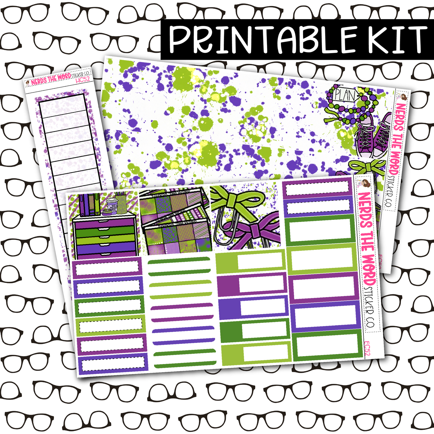 PRINTABLE Planner Monthly Kit - Choose your Size