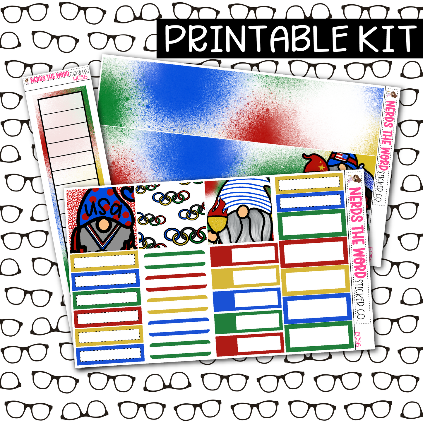 PRINTABLE Summer Games Monthly Kit - Choose your Size