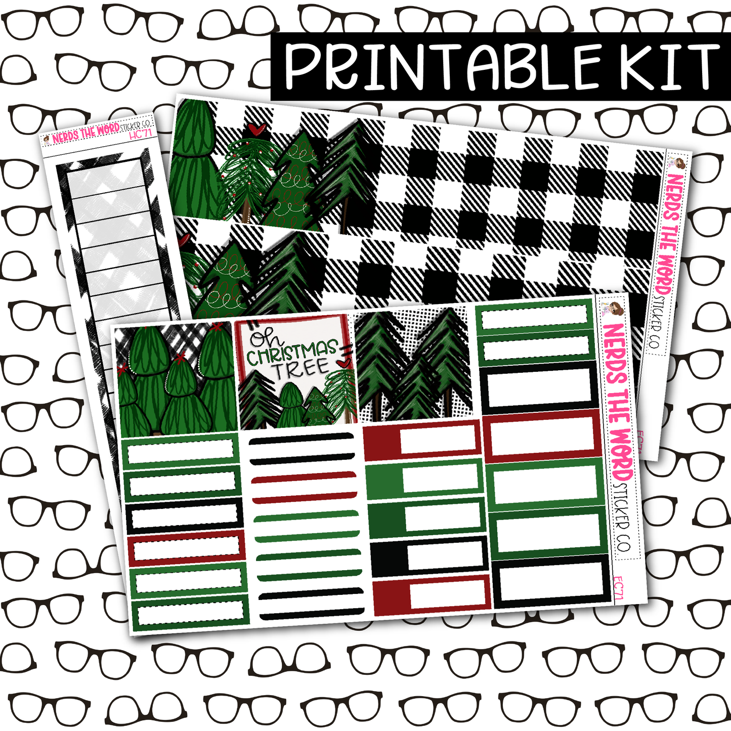 PRINTABLE Oh Christmas Tree Monthly Kit - Choose your Size