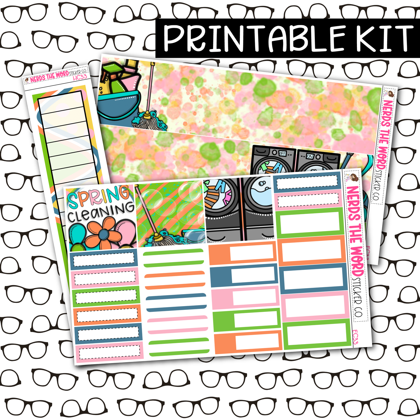 PRINTABLE Spring Cleaning Monthly Kit - Choose your Size