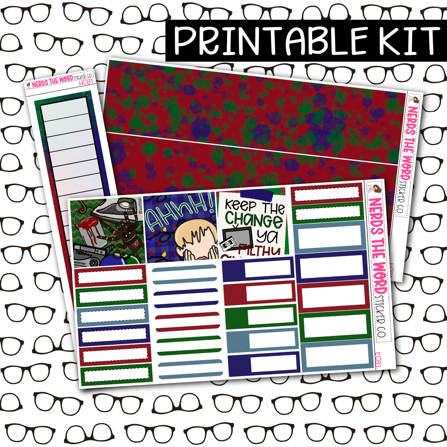 PRINTABLE KEVIN Monthly Kit - Choose your Size