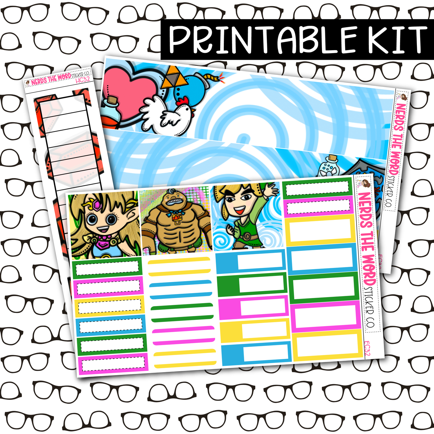 PRINTABLE Link Monthly Kit - Choose your Size