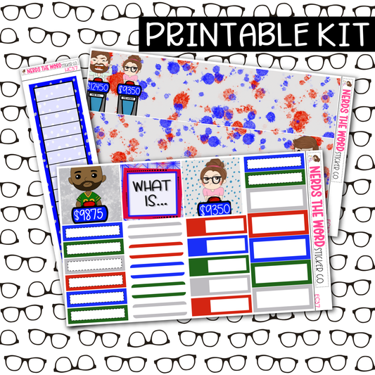 PRINTABLE What Is Monthly Kit - Choose your Size