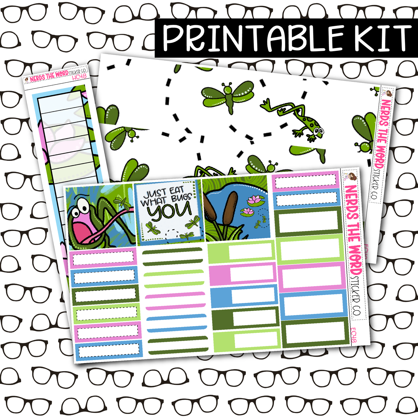 PRINTABLE Eat What Bugs You Monthly Kit - Choose your Size