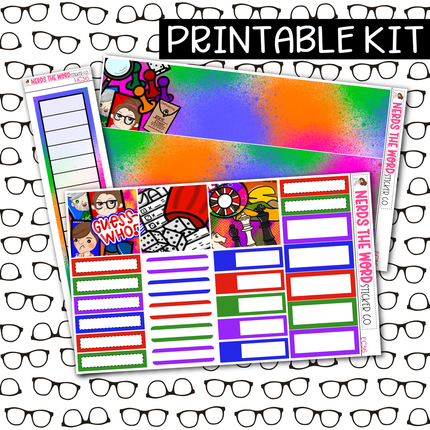 PRINTABLE Board Games Monthly Kit - Choose your Size