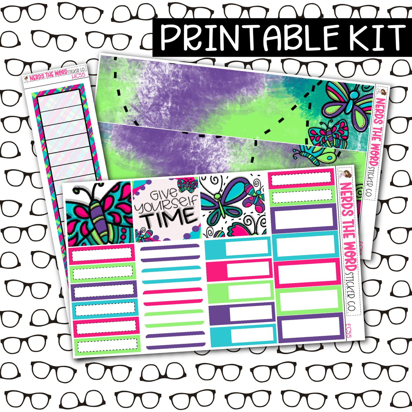 PRINTABLE Butterfly Monthly Kit - Choose your Size