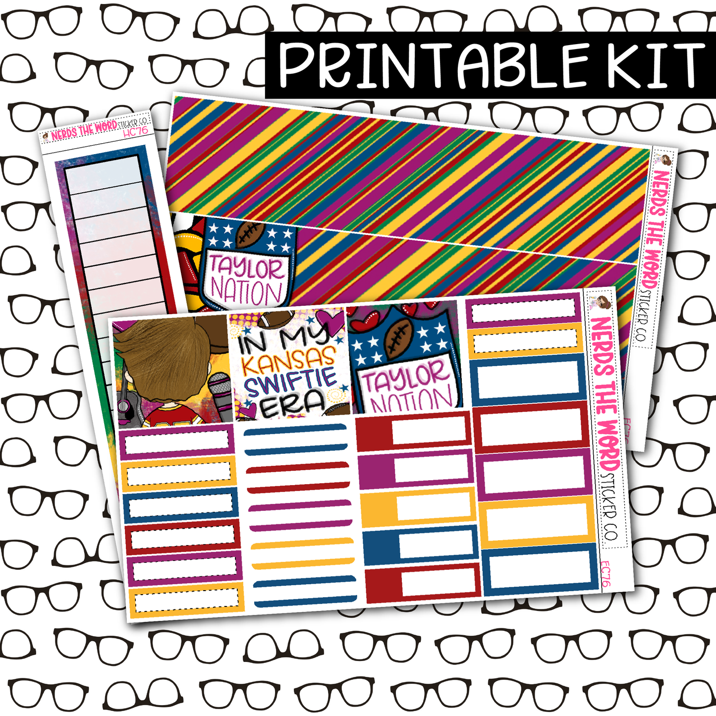 PRINTABLE Taylors Boyfriend Monthly Kit - Choose your Size