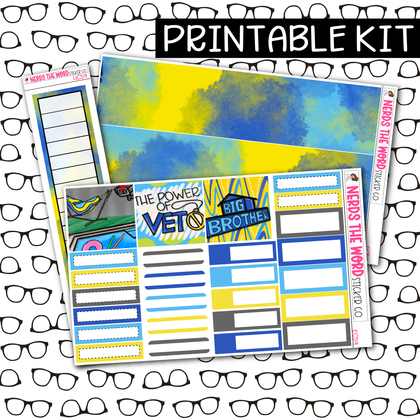 PRINTABLE Big Brother Monthly Kit - Choose your Size