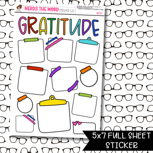 Gratitude Sticker Sheet
