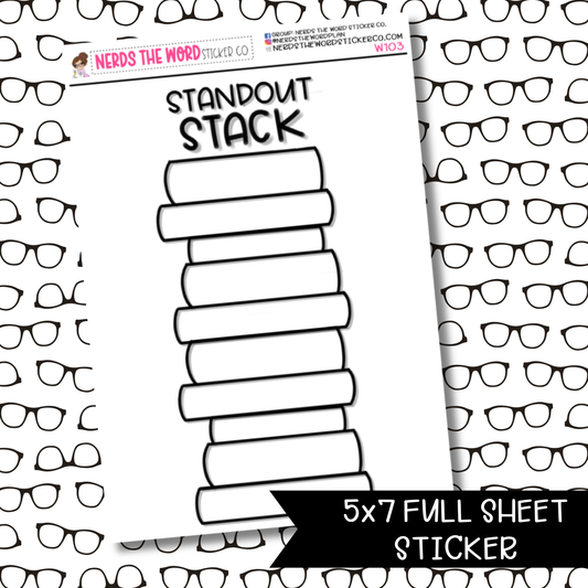 Standout Stack Tracking Sticker Sheet