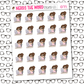 Nora At Desk Sticker Sheet