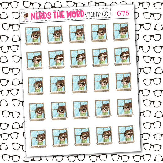 Nora Winter Window Sticker Sheet