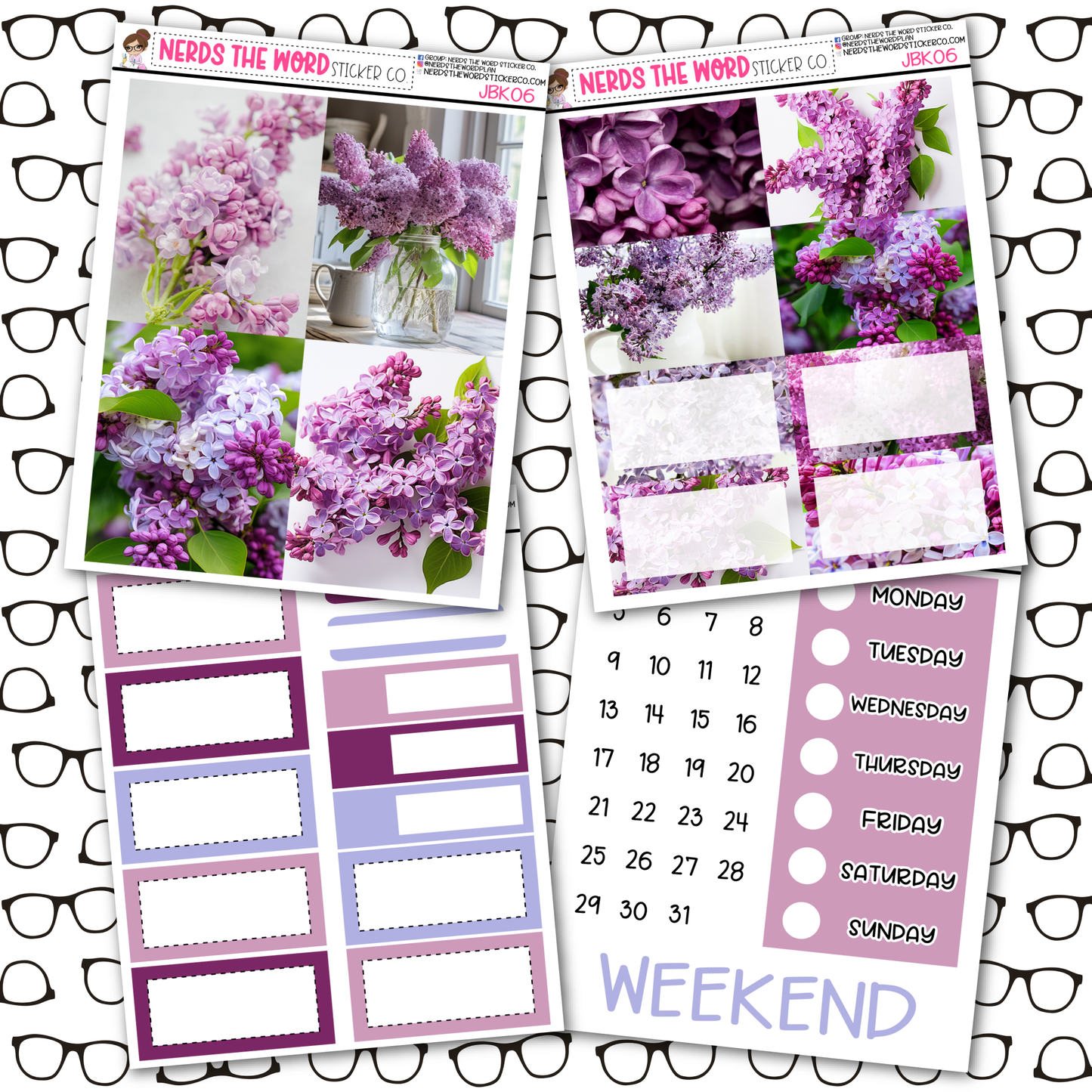 Lilac Just Boxes Mini Sticker Kit