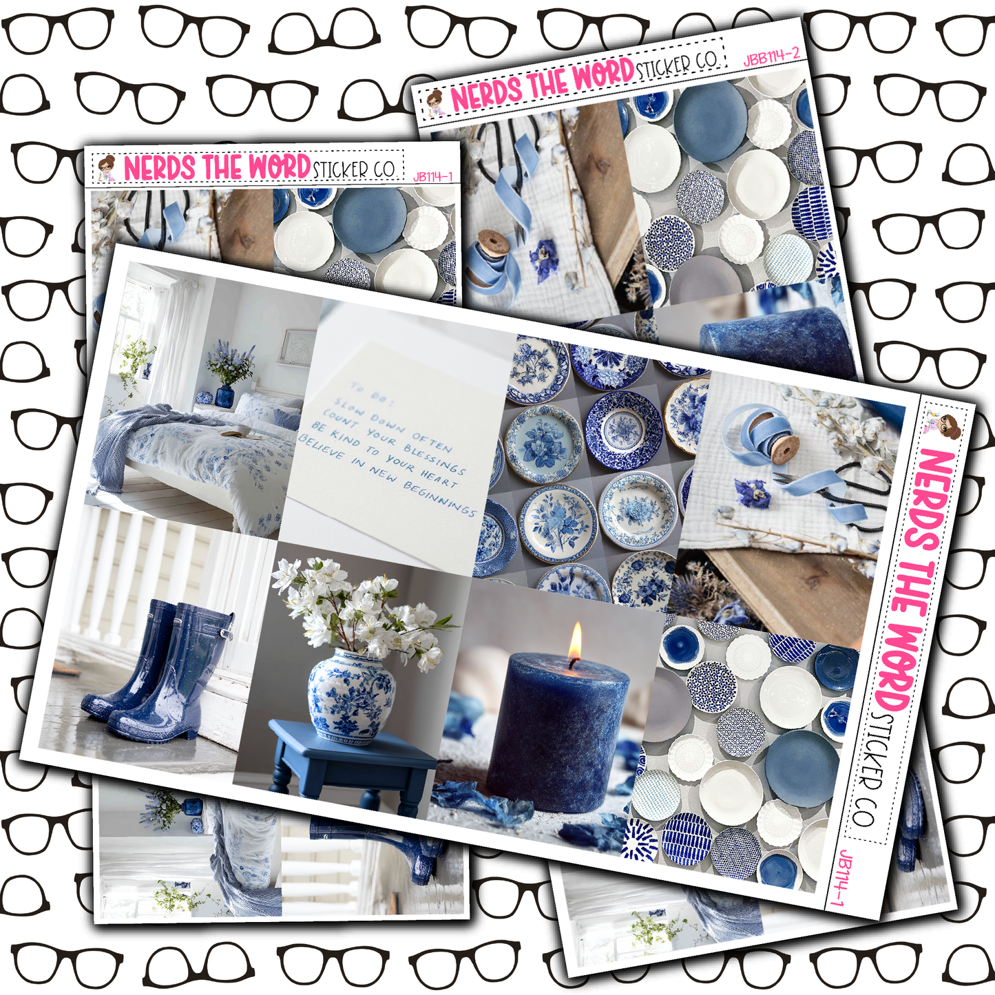 Blue Floral Just Boxes with Kit Option