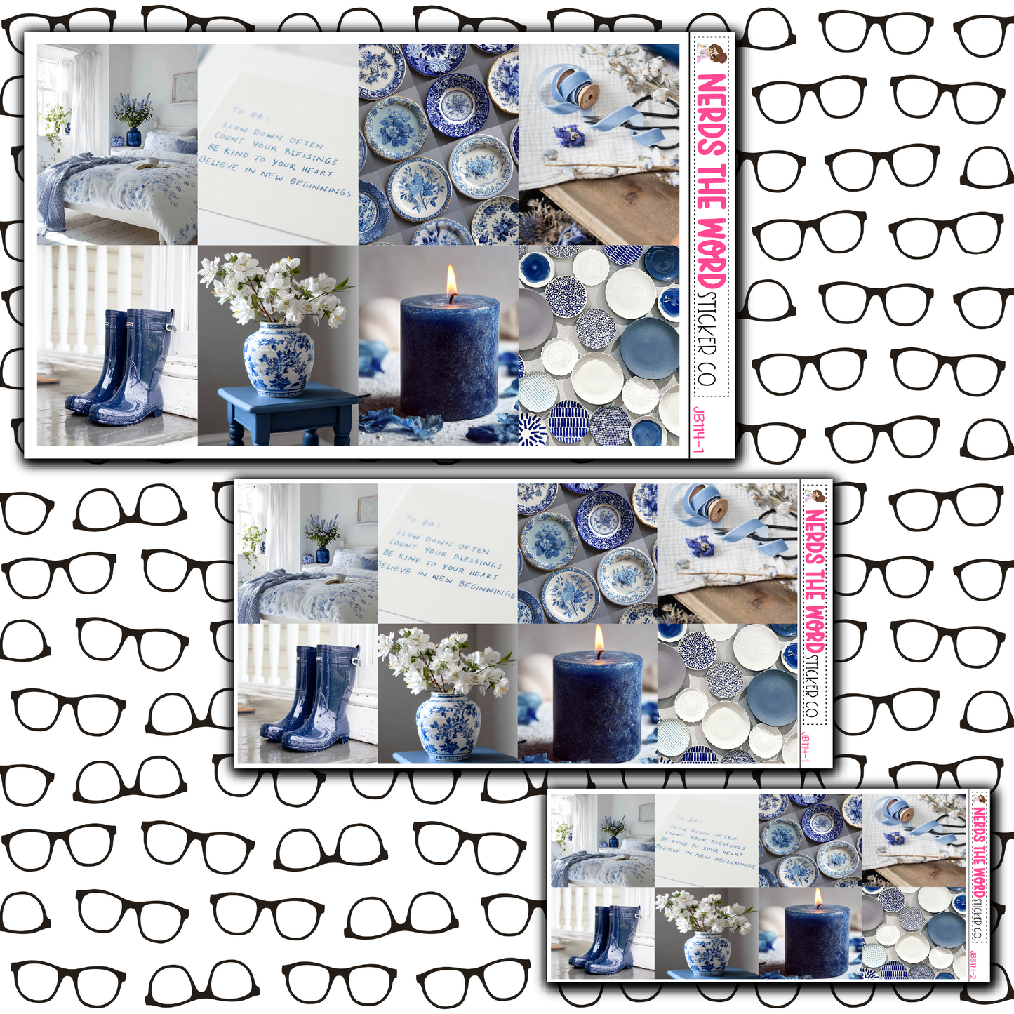 Blue Floral Just Boxes with Kit Option