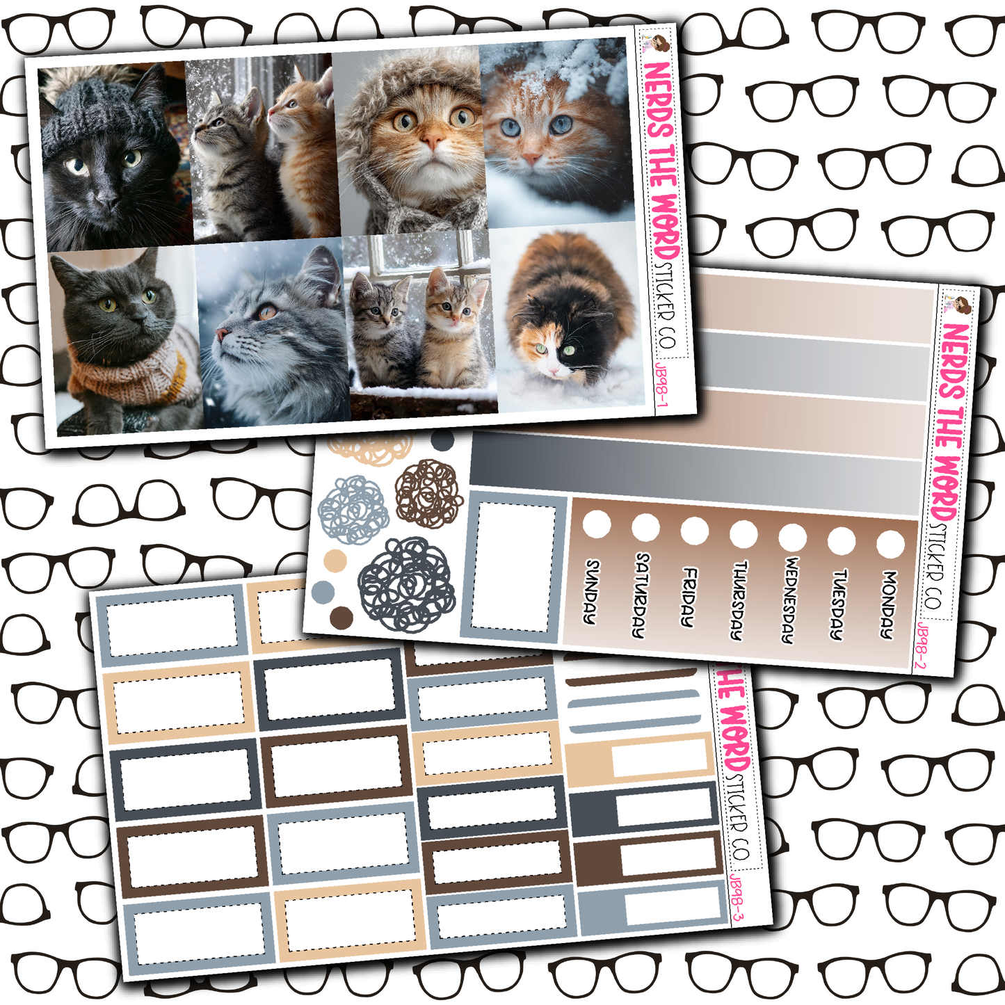 Winter Cats Just Boxes with Kit Option