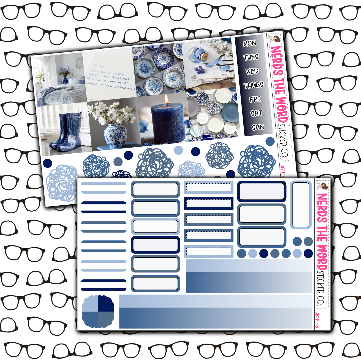 Blue Floral Just Boxes with Kit Option