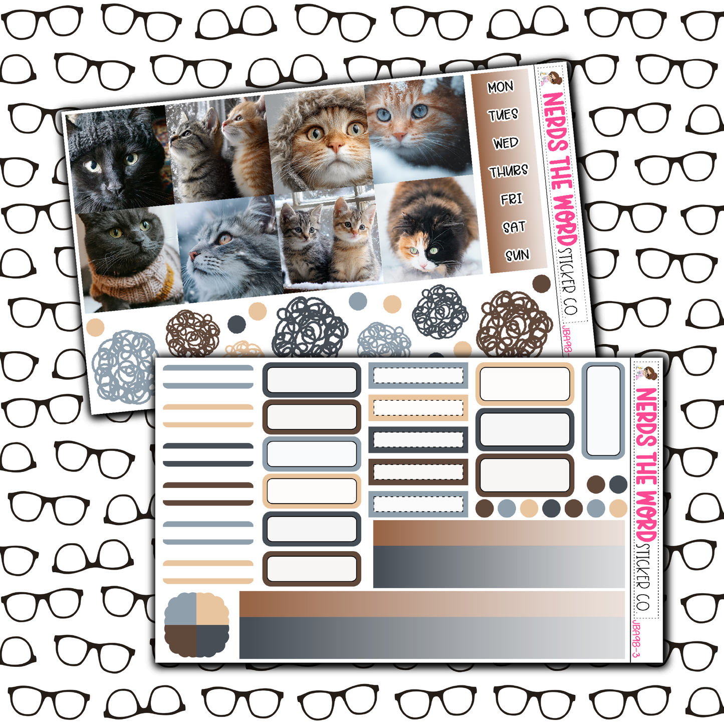 Winter Cats Just Boxes with Kit Option