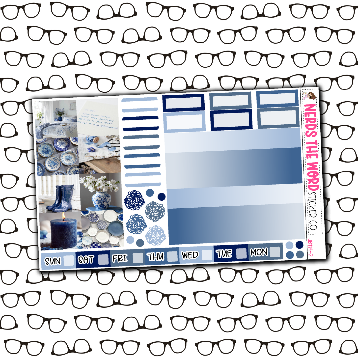 Blue Floral Just Boxes with Kit Option