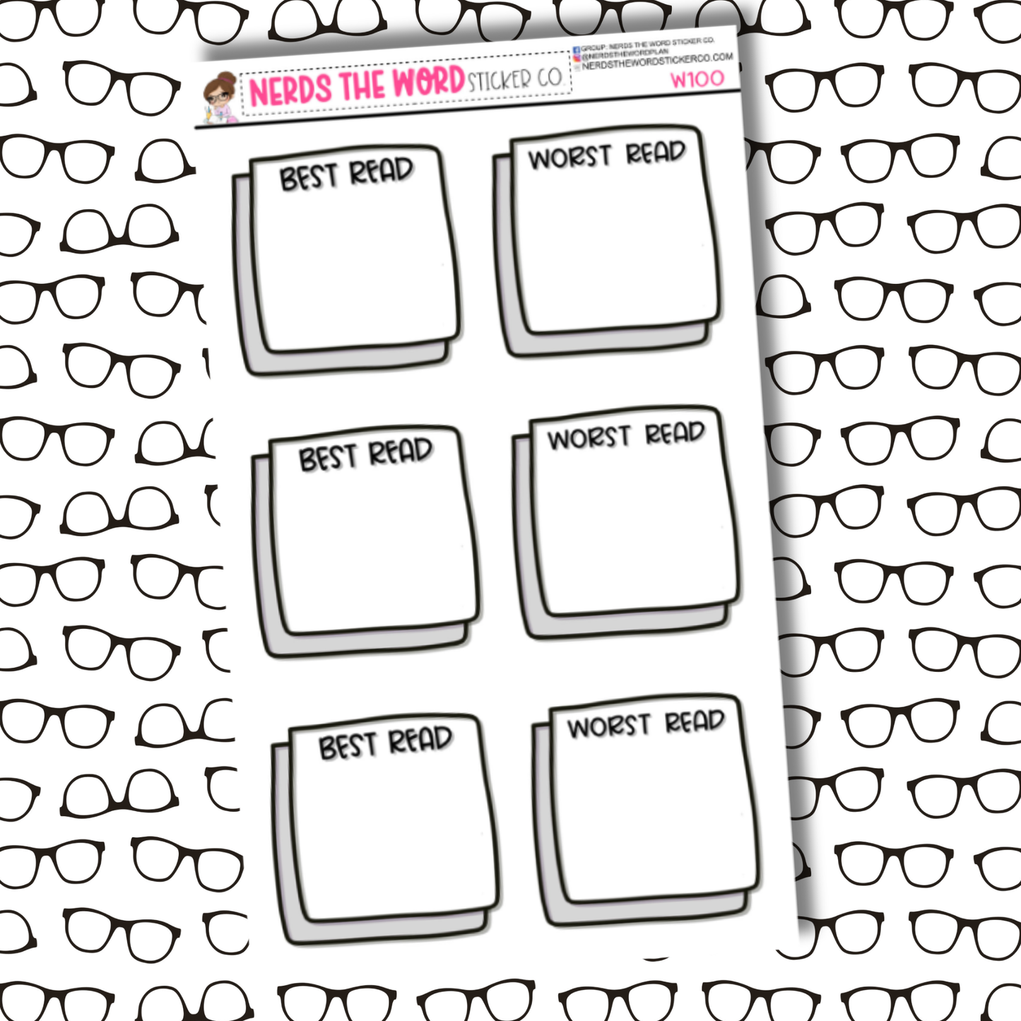 Best and Worst Book (Reading Tracker) Sticker Sheet