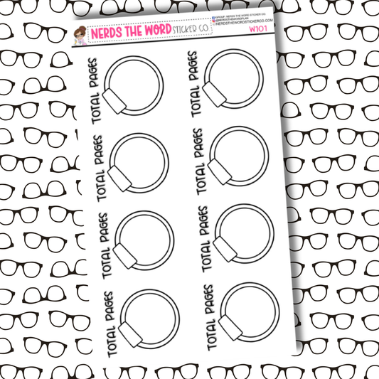 Total Pages (Reading Tracker) Sticker Sheet