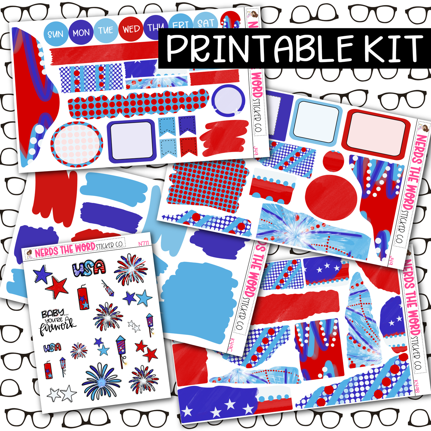 PRINTABLE Firework Journaling Kit