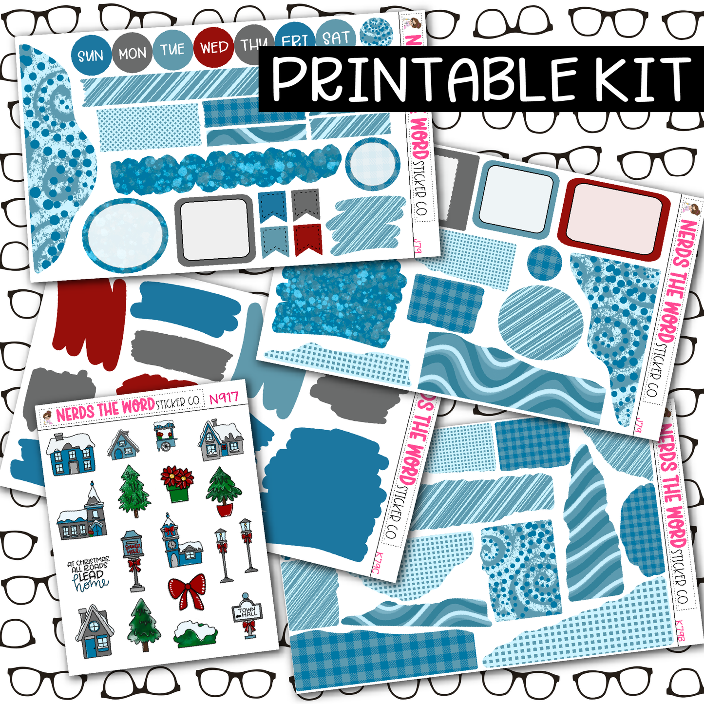 PRINTABLE Christmas Village Journaling Kit