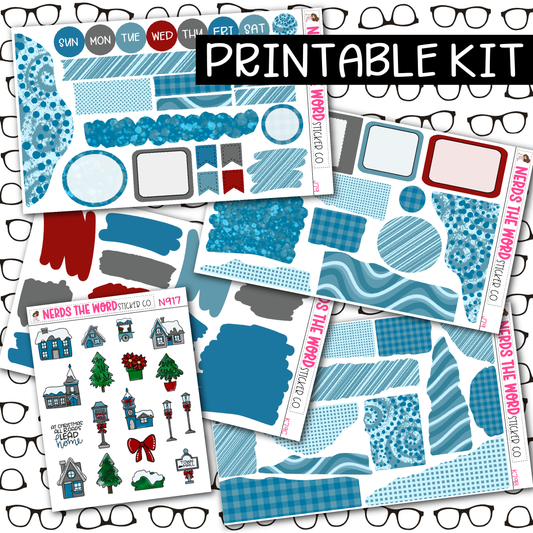 PRINTABLE Christmas Village Journaling Kit