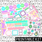 PRINTABLE - Monster Love Monthly, Weekly and or Journaling Sticker Kit