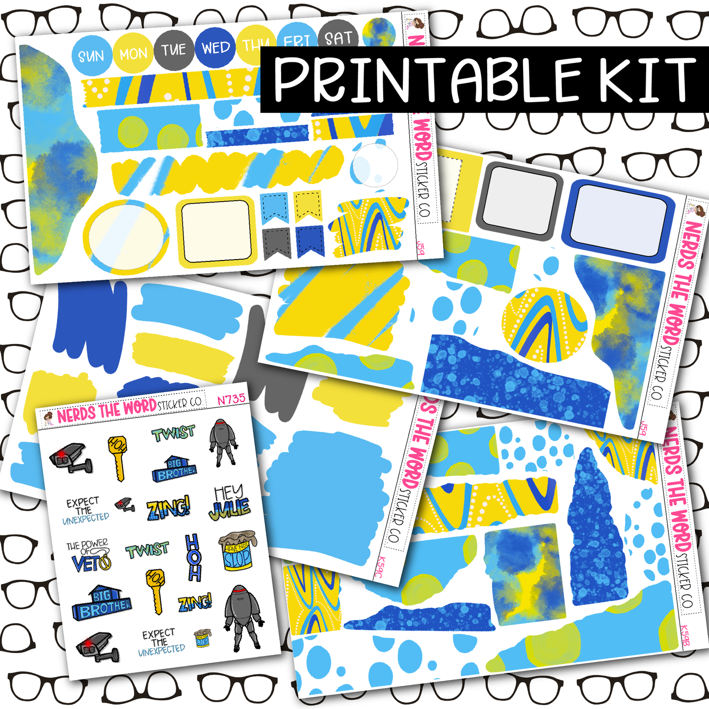 PRINTABLE Big Brother Journaling Kit