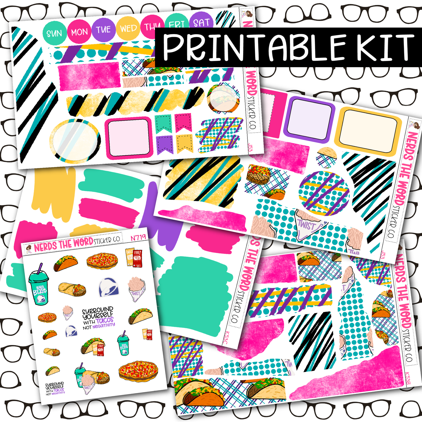 PRINTABLE Tacos Journaling Kit