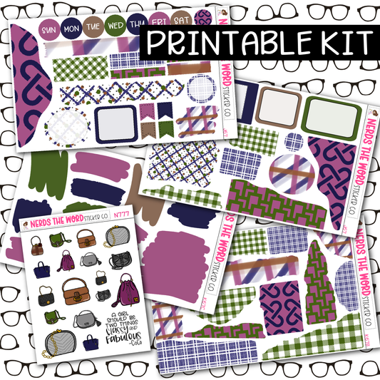 PRINTABLE Purses Journaling Kit