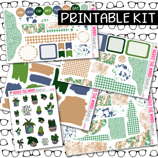 PRINTABLE Grow Girl Journaling Kit