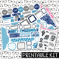 PRINTABLE - Winter Bots Monthly, Weekly and or Journaling Sticker Kit