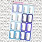 Started/Finished Reading Tracker Box Stickers