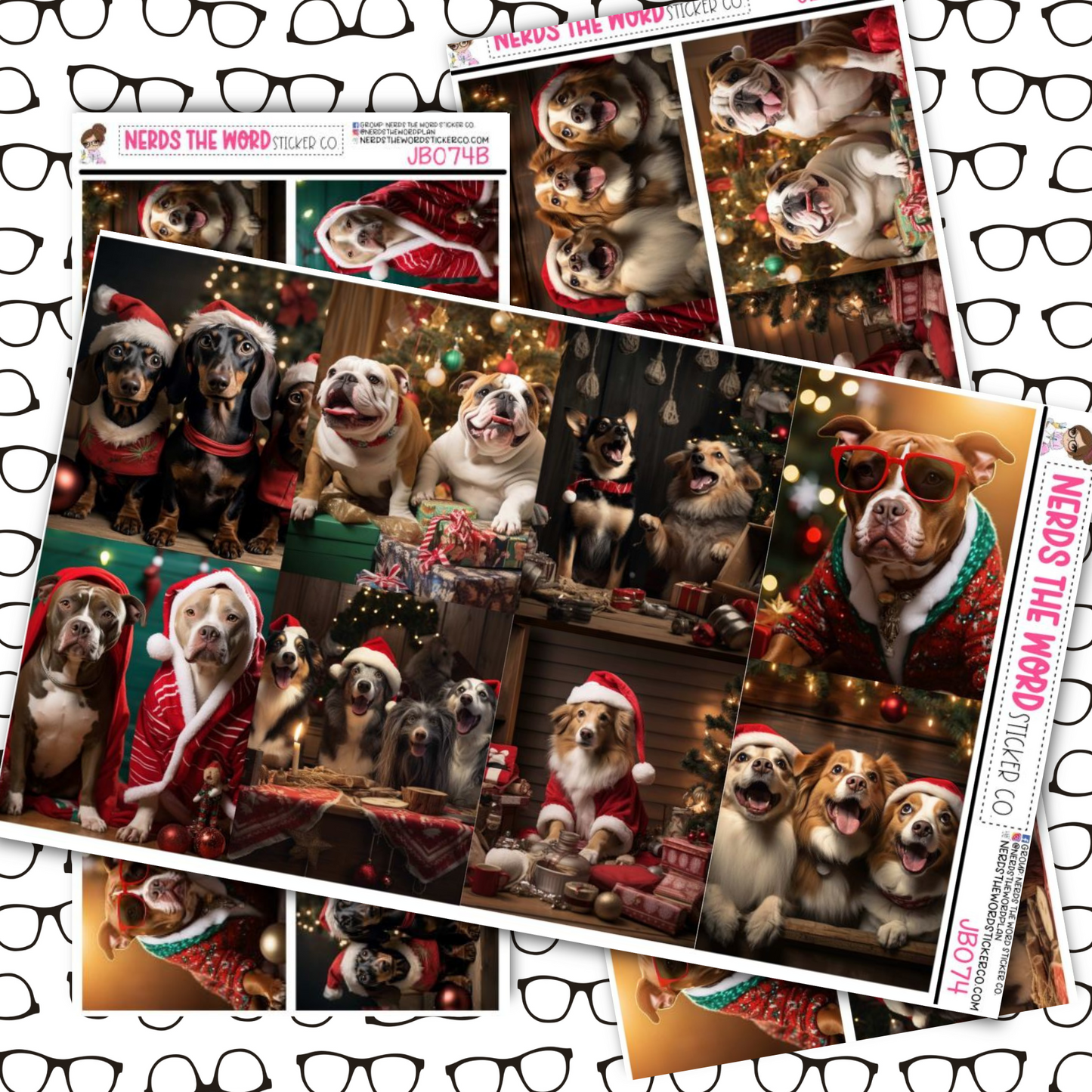 Christmas Dogs Photo Planner Stickers Just Boxes
