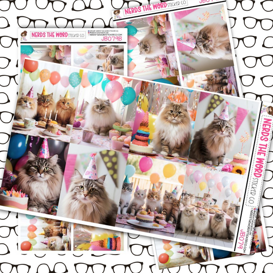 Birthday Cats Photo Planner Stickers Just Boxes