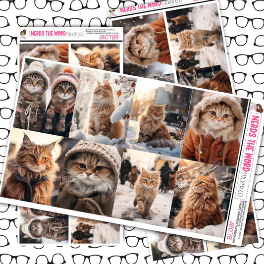 Winter Cats Photo Planner Stickers Just Boxes