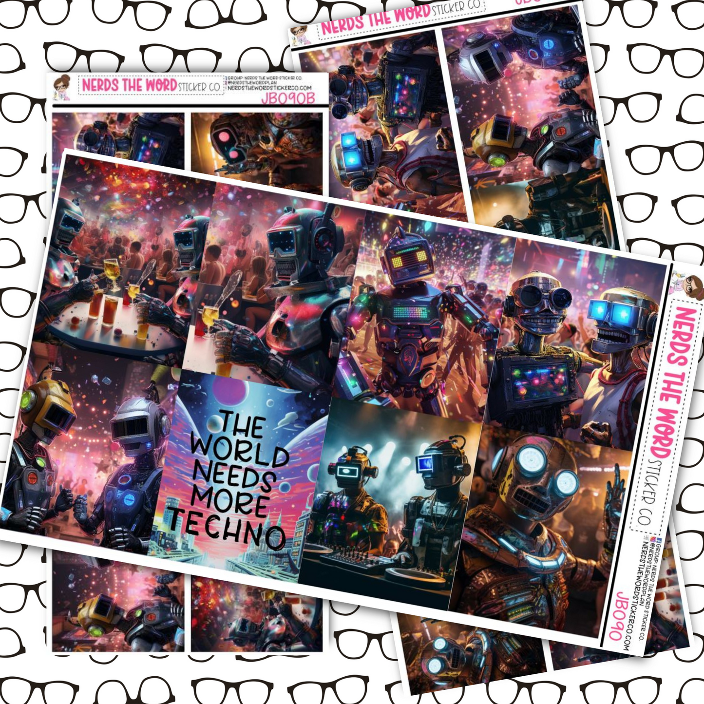 Robot Rave Photo Planner Stickers Just Boxes